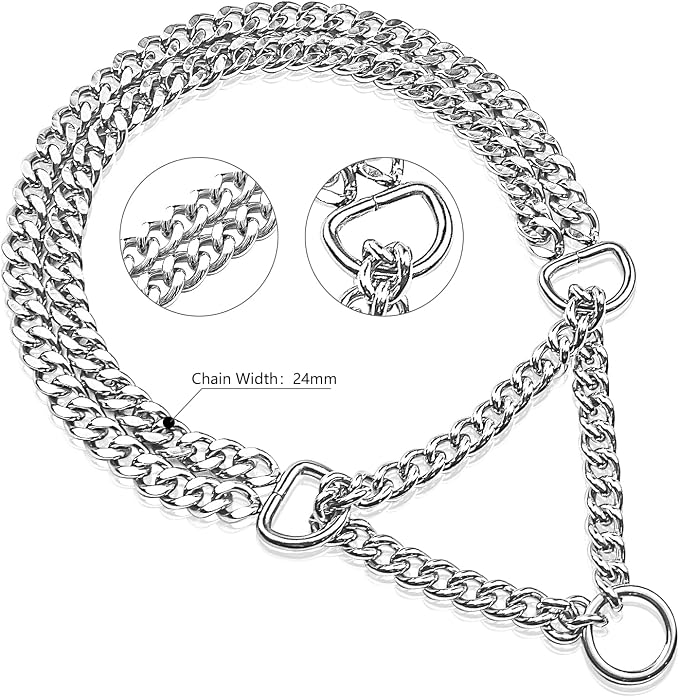 Silver Dog Chain Collar - Image 2
