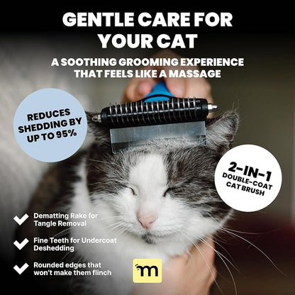 MalsiPree 2-in-1 Cat Brush for Shedding - Image 2