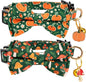 2 Pack Cotton Cat Collar with Bow Tie and Bell by Gelwoo