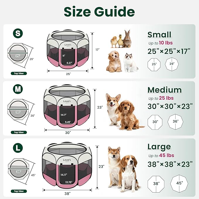 Love's cabin Pet Puppy Dog Playpen, Small Dog Tent Crates Cage Indoor/Outdoor - Image 2