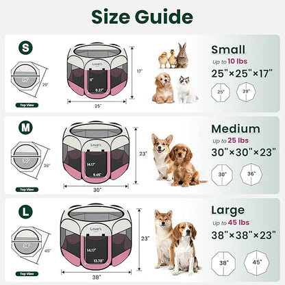 Love's cabin Pet Puppy Dog Playpen, Small Dog Tent Crates Cage Indoor/Outdoor - Image 2
