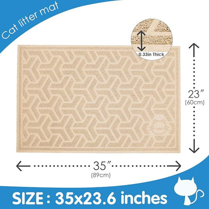 UPSKY Cat Litter Mat, Litter Trapping Mat Soft on Kitty Paws, Large Litter Box - Image 3