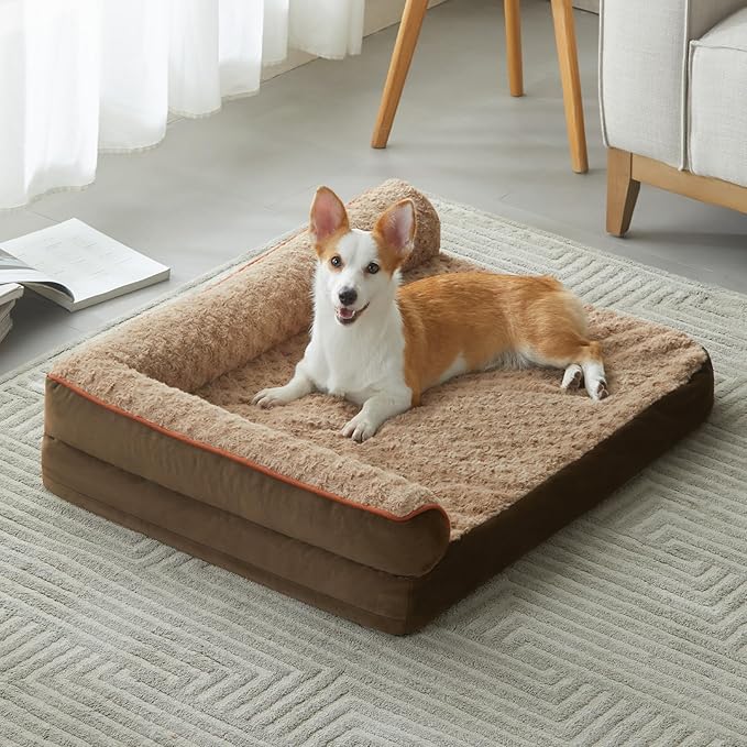 BFPETHOME Orthopedic Dog Beds for Large Dogs-Waterproof Sofa Dog Bed by BFPETHOME