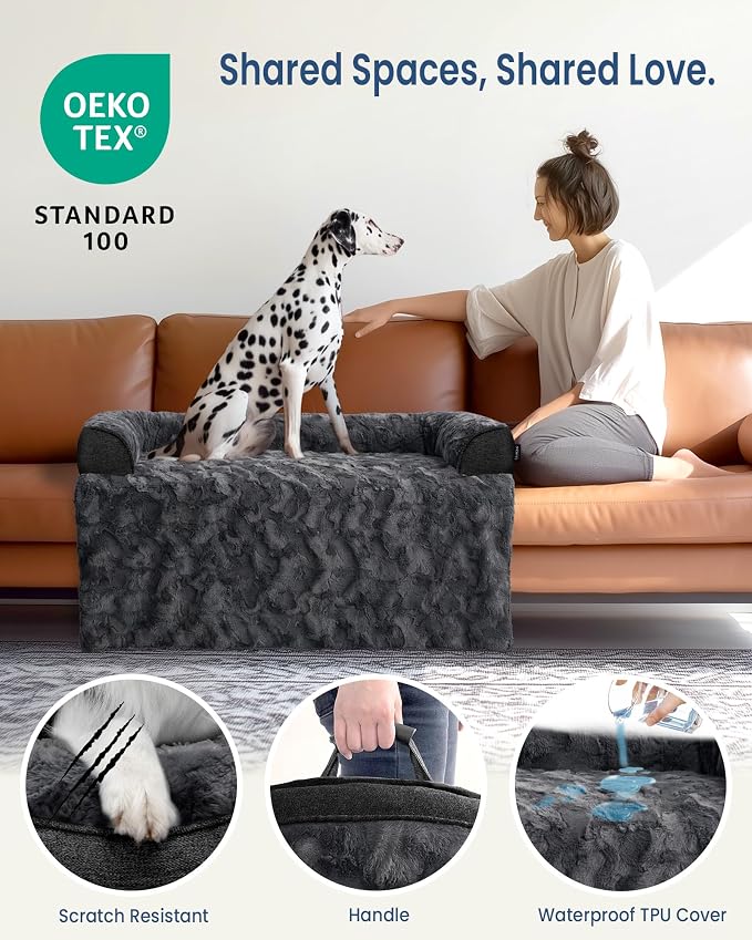 Calming Extra Large Dog Bed for Couch, 45 x 37 inch Removable Couch Cover for - Image 2