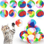 Deekin 20 Pcs Cat Pom Pom Balls Toy Kitty Yarn Puffs Assorted Color Small Plush by DEEKIN