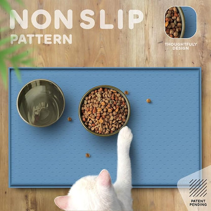 Dog Food Mat - 28x18 Raised Edges Dogs Mat - Image 4