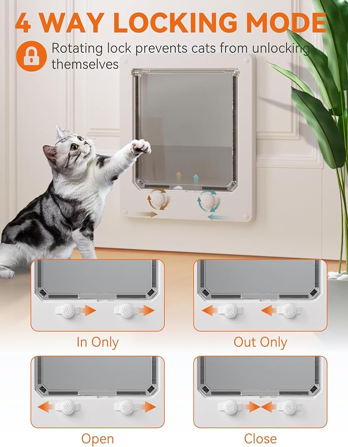 LIBBEPET Cat Door Interior Door, Indoor Cat Doors, X-Large Pet Doors - Image 4