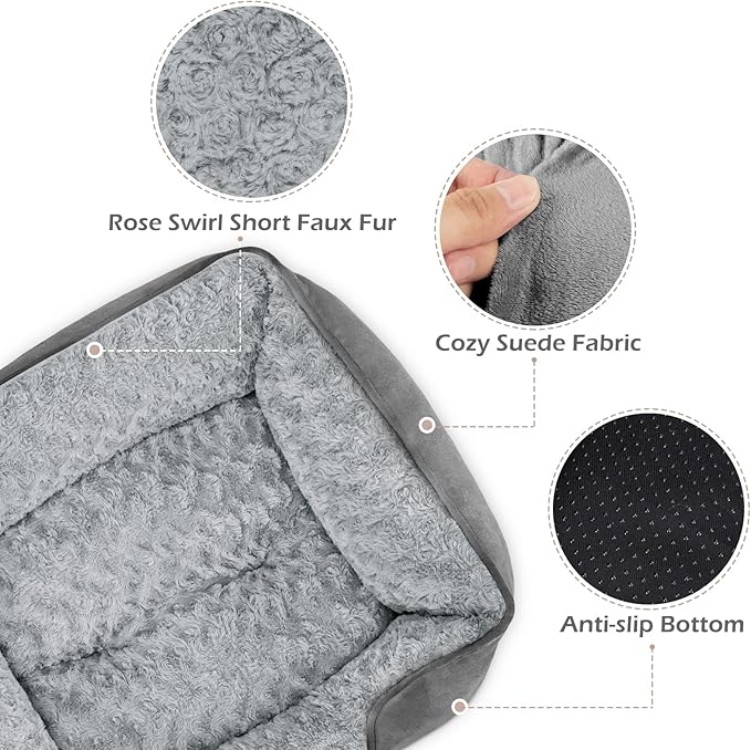 INVENHO Large Dog Bed Rectangle Washable Orthopedic Soft Calming Sleeping - Image 4