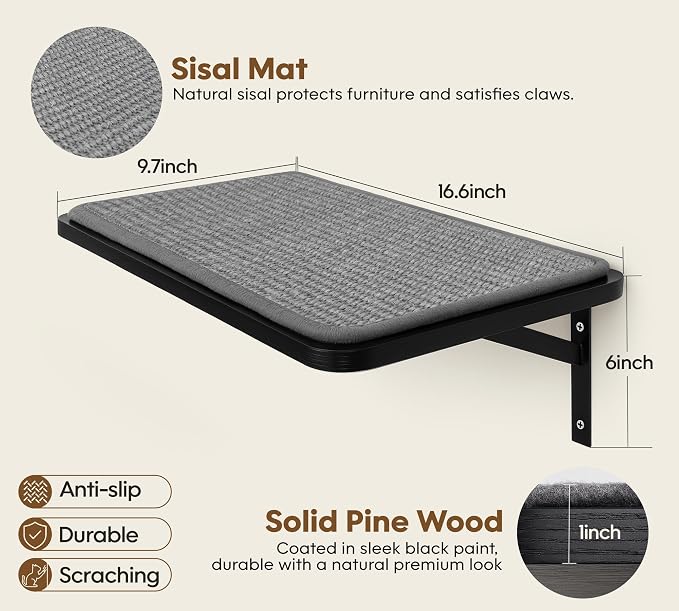 Cat Wall Shelf Window Perch, Cats Bed Hammock - Image 6