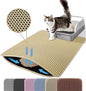 Extra Large Cat Litter Mat, 30x22 Inches Honeycomb Double Layer Cat Litter by Petinstinct