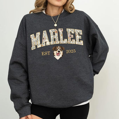 Custom Pet Sweatshirts with Photo and Name, Personalized Dog Sweatshirt - Image 2
