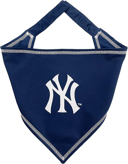 Pets First MLB New York Yankees TIE Bandana, Large/X-Large. Dog Bandana Scarf by PETSFIRST
