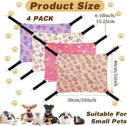4 Pcs Cat Hammock for Cage Hanging Soft Pet Hammock Bed - Image 3