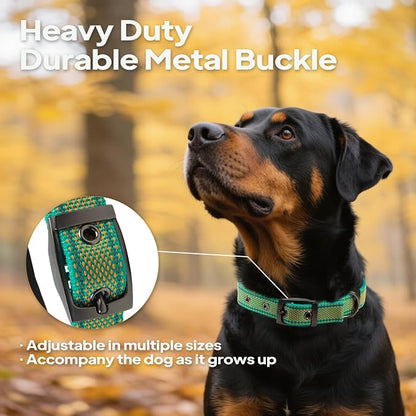 PetiFine Dog Collar for Large Dogs, Neoprene Padded and Adjustable, Reflective - Image 2