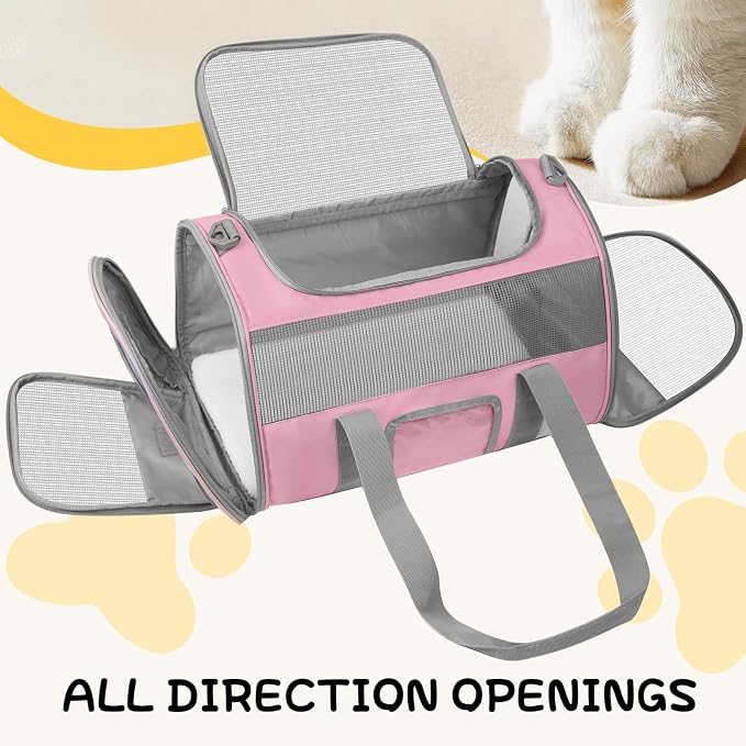 Soft - Sided Pet Carrier for Cats and Small Dogs, Airline - Approved, Foldable - Image 6