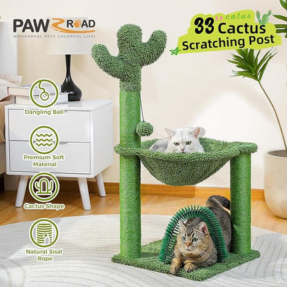 PAWZ Road Cactus Cat Tree, 33 Inchs Cat Tower - Image 3