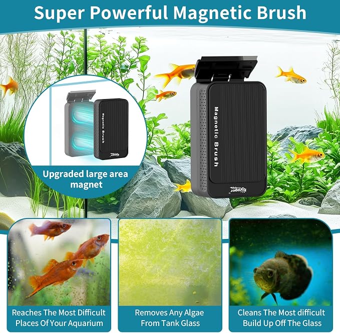hygger Aquarium Magnet Glass Cleaner, Magnetic Fish Tank Cleaner - Image 2