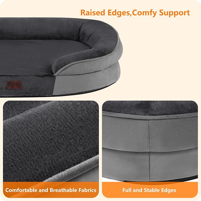 Dwanton Orthopedic Dog Bed for Large Dogs - Image 5