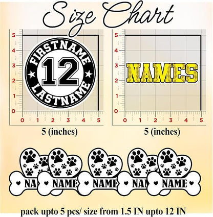 Custom Dog Paw Bone Sticker Personalized Pet Name Decal Cute Heart and Pawprint - Image 6