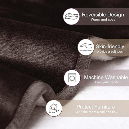 gogobunny Waterproof Bed Blanket, Reversible Sherpa Fleece Throw Blanket - Image 3