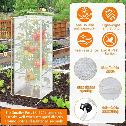 3 Pack Garden Netting Cover for Square Tomato Cage - Image 2