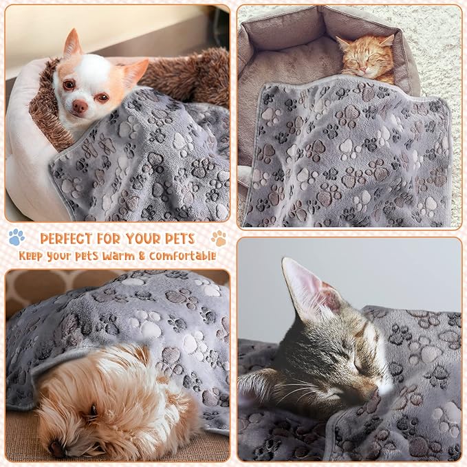 Tatuo 4 Pcs Dog Blanket for Pet Cat Blankets Indoor Puppy Teething Stuff Toys - Image 5