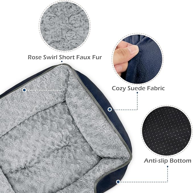 INVENHO XX-Large Dog Bed Rectangle Washable Orthopedic Soft Calming Sleeping - Image 4