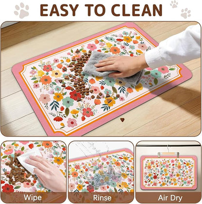 Dog Food Mat for Bowls, Absorbent Quick Dry Dog Cat Mats for Food and Water - Image 6