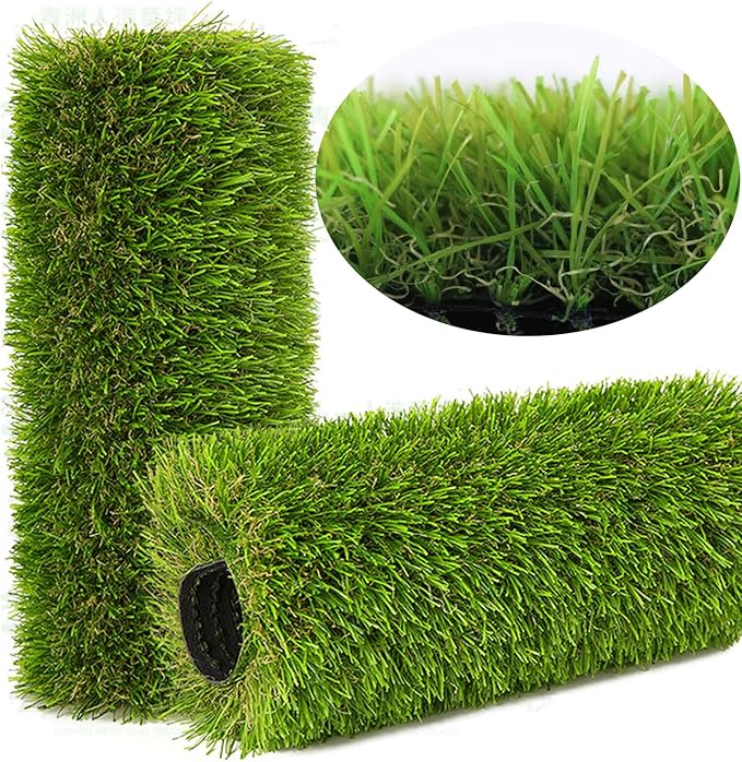 Artificial Grass Rug Outdoor Indoor 14FTX35FT Fake Grass Carpet Green Synthetic by NINXIANG