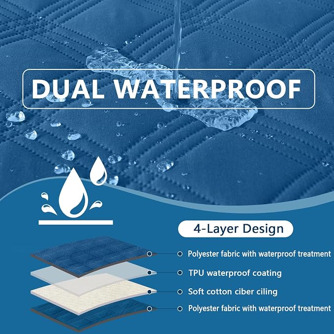 hyha Waterproof Dog Blanket, Reversible Pet Bed Blanket, Soft Sofa Couch Cover - Image 3