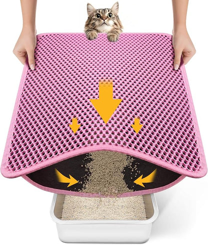 Cat Litter Mat, Upgrade Super Waterproof Back Layer Litter Box Mat, Non Slip by Conlun