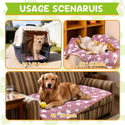 6 Pcs Dog Blanket Super Soft Pet Puppy Blankets Calming Dog Blankets - Image 5