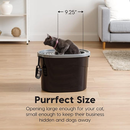 IRIS USA Top Entry Cat Litter Box, Large Enclosed - Image 3