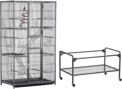 Yaheetech 69-Inch Extra Large Wrought Iron 3 Levels Ferret Chinchilla Sugar - Image 5