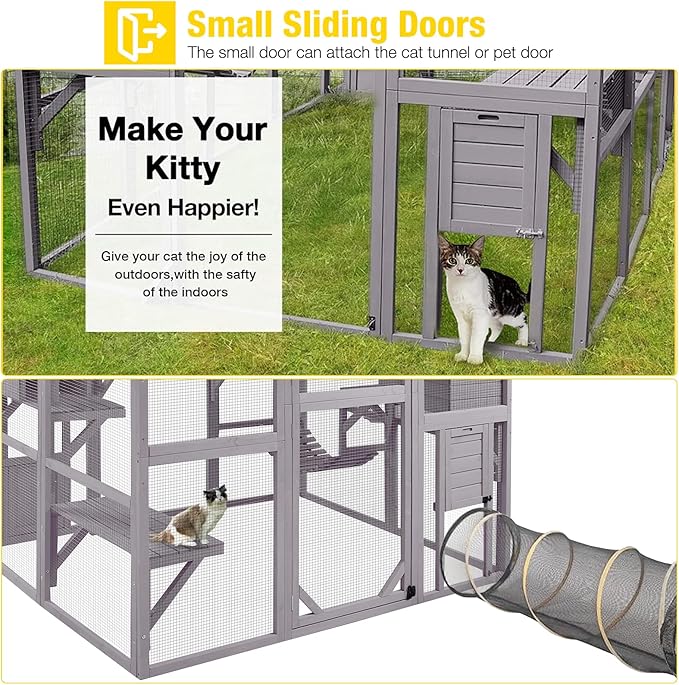 Aivituvin Large Catio Outdoor Cat Enclosure Window Design - Image 6