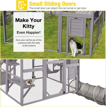 Aivituvin Cat House Outdoor Catio Kitty Enclosure - Image 7
