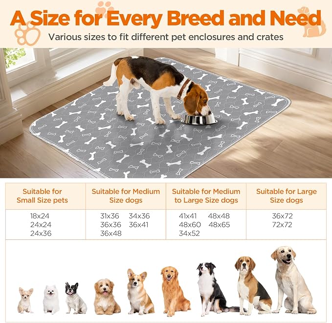 Reusable Puppy Pads, Super Absorbent Leakproof Dog Training Pads, Non-Slip - Image 5