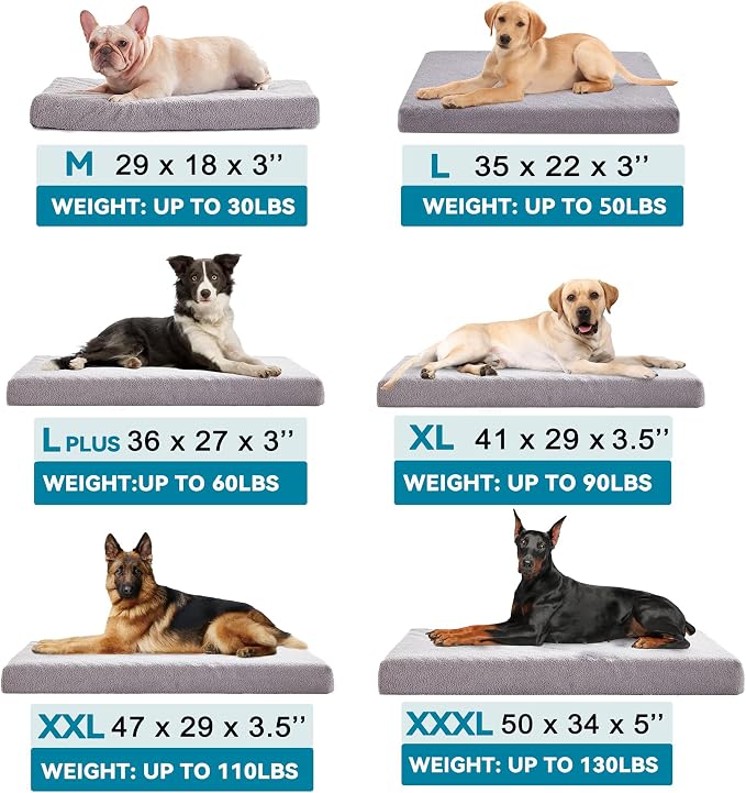 Memory Foam Large Dog Bed, Cooling Dog Beds - Image 4
