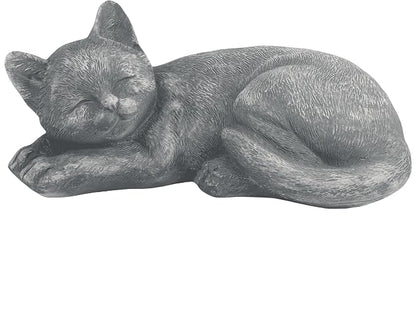 Garden Sleeping Cat Memorial Stone Cat Grave Marker Remembrance Kitten Statues - Image 9