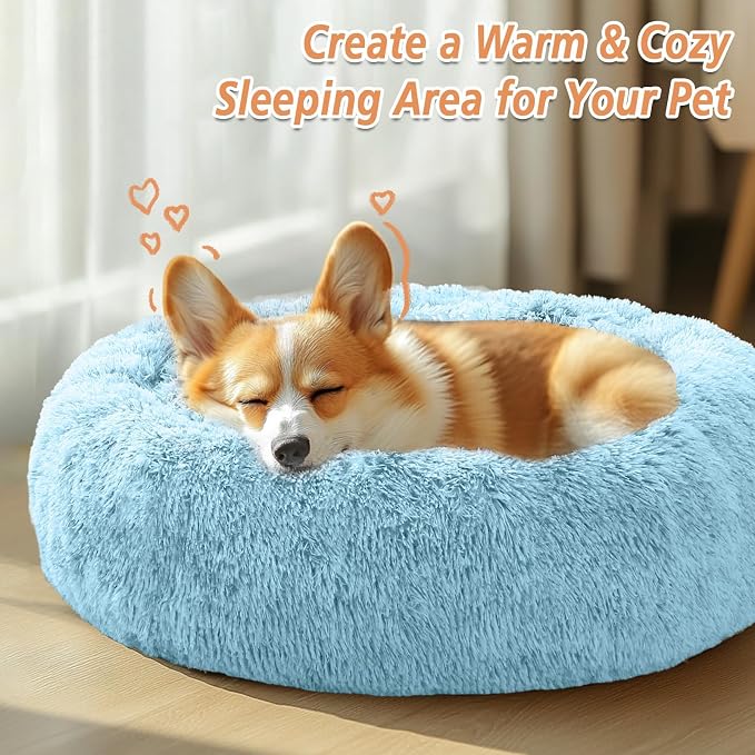 JOLLYVOGUE Calming Dog Bed Large Size Dog, Anti-Anxiety Donut Large Pet Bed - Image 4