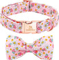 Lionheart glory Dog Collar Bow Collar Pink Dog Collar by LionheartGlory