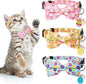 3 PCS Easter Cat Collars with Bow Tie and Bell, Spring Cat Collars Eggs Rabbit by DragonflyDreams