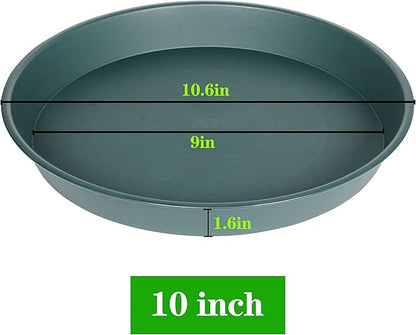 6 Pack of 10 inch Plant Saucer Bird Bath Bowl, Heavy Duty Plastic Plant Saucer - Image 2