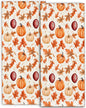 Autumn Pumpkin and Football Hand Towels by amepay