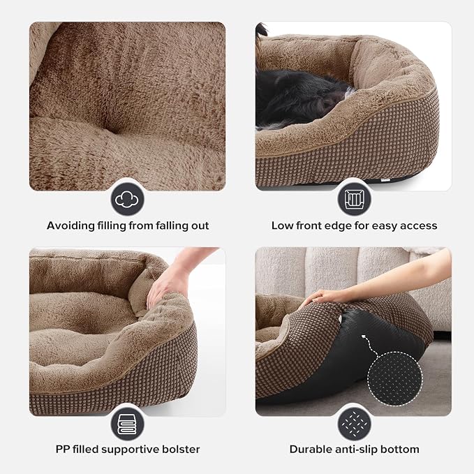 INVENHO Small Dog Bed Washable Orthopedic Calming Warming Durable Pet Bed - Image 7