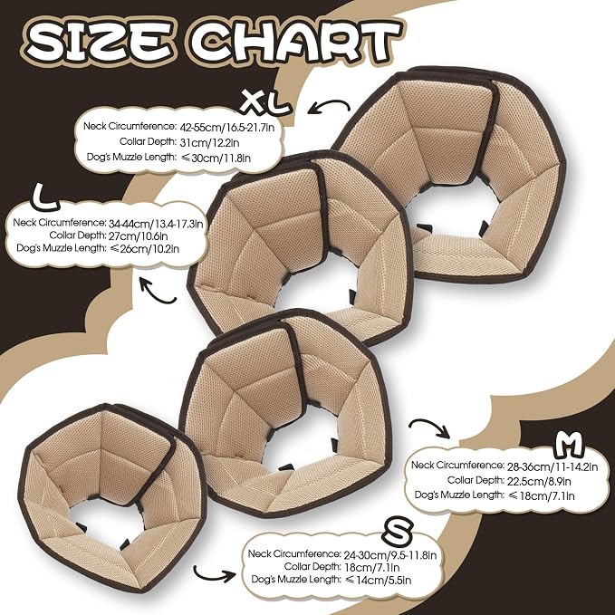 Dog Cone Collar Soft Cone for Medium Dogs After Surgery Adjustable Elizabethan - Image 2