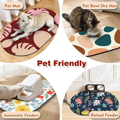Pet Feeding Mat – 20''x12'' Absorbent Dog Food Mat, Pet Water Mats Protect Floor - Image 6