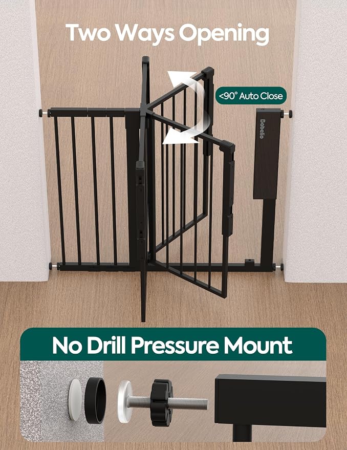 Babelio Smart Baby Gate with Auto-Unlock/Close, Pressure Mounted No Drill - Image 7