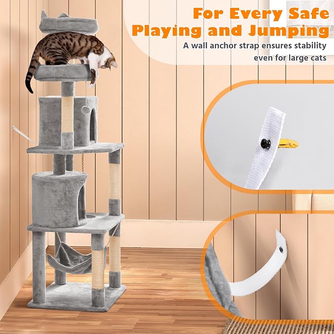 Yaheetech Cat Tree Tower, 70.5in Multi Level Cat Tree Kitten Condo - Image 9