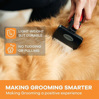 Deshedding Dog Brush for Long Hair – Gentle Deshedding Tool for Dogs & Cats – - Image 2